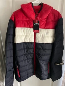 Chaps Red White Blue American Navy Lightweight Puffer Jacket NWT Size XLT - Picture 1 of 4