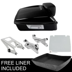 Chopped Trunk Pad Plate Mount Docking Hardware Fit For Harley Street Glide 14-25 - Picture 1 of 12