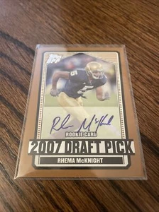 2007 Topps Draft Picks and Prospects (DPP) Pick /100 Rhema McKnight Rookie Auto - Picture 1 of 2