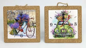 Linea Due Elle Linea Due Elle Orologio Ceramica e Sughero 19,5 x 19,5 x 4 Cm Dec - Imagen 1 de 1