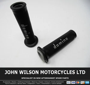 Suzuki RM 85 L Big Wheel 2003 - 2018 Black Grey Domino Handle Bar Race Grips - Picture 1 of 1