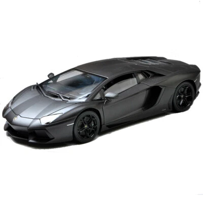 Welly 1:18 Lamborghini Aventador LP700-4 Racing Diecast Model Car Matte Black - Image 1 of 4