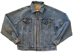 Vintage Gap Jean Jacket Womens L Denim 90s Blue Light Wash Zip Up 1990s - Picture 1 of 15