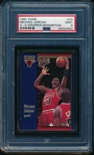 PSA 9 MICHAEL JORDAN 1991-92 Fleer 3D Acrylic Wrapper Redemption #29 RARE MINT