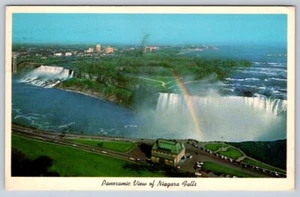 Vista panorámica de las cataratas del Niágara, postal vintage 1968 cromada vista aérea - Imagen 1 de 2