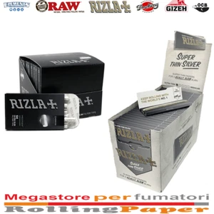 Cartine Rizla Argento Corte Silver + Filtri Rizla Carbon Ultra Slim 5.7mm - Zdjęcie 1 z 4