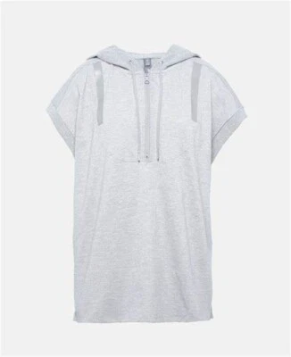 Толстовка с капюшоном Stella McCarthy Adidas вересковый серый без рукавов с рукавами-крылышками на молнии M - Изображение 1 из 4