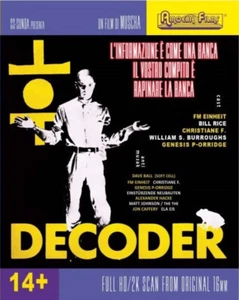 Decoder Blu-Ray Amoeba Films Muscha 1984 GDR Cyberpunk 1984 William Burroughs - Imagen 1 de 1