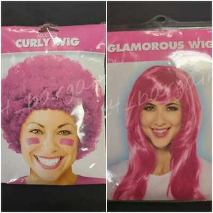 Dress Up Pink Party Wig Amscan Branded Costume Fancy Dress - Picture 1 of 5