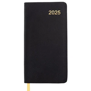 2025 Textured Cover Weekly Monthly Pocket Planner/Pocket Calendar 4"x7" 14 Mo... - Picture 1 of 6