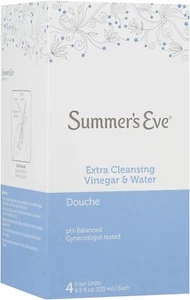 Summer's Eve Douche, Extra Cleansing Vinegar and Water, 4.5 Fl Oz, 4 Count New - Picture 1 of 1