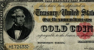 Fr. 1209 1882 $100 Gold Certificate PCGS Banknote Very Fine 20 Gold Coin (ADEJ) - Picture 1 of 4