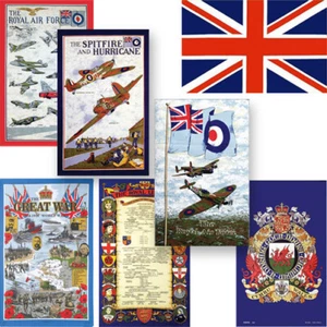 ENGLAND HISTORICAL CITY ICONS COTTON TEA TOWELS Kitchen Textiles Accessory Gift - Picture 1 of 32