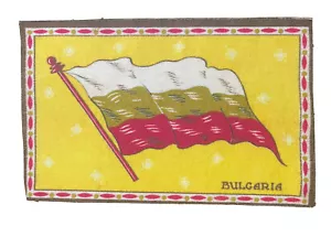 Bulgaria Flag Waving Cigar Felt Cloth Yellow White Green Red Tobacco Silk 5 x 8” - Picture 1 of 7