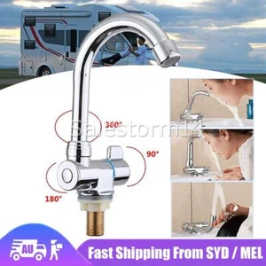 For RV Motorhome Faucet Single Cold Water Tap 360 Degree Rotation 1/2in Mounting - Picture 1 of 12