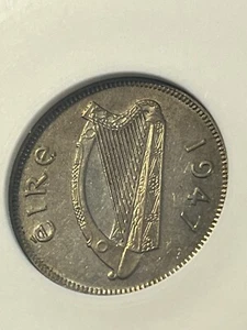 IRELAND Coin 1947 Irish 6 pence MS 62 * SCARCE KEY DATE * - Picture 1 of 4