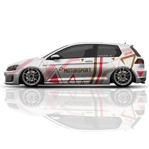 Auto Aufkleber Motorsport Mixed Dekor Geometrische Muster Stripes Dreieck Seiten - Picture 1 of 5