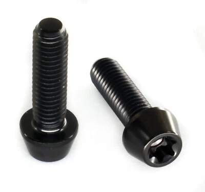 TUNING BIKES Titan Schraube M4 x 20mm - Innensechskant konischer Kopf - Schwarz