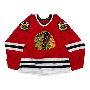 Vintage 90s CCM Chicago Blackhawks Red NHL Hockey Jersey Mens Large - Picture 1 of 12