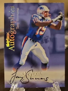 1999 Fleer Skybox Autographics Tony Simmons Auto New England Patriots - Picture 1 of 2