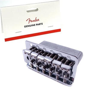Genuine Fender LEFT HAND TREMOLO STRAT BRIDGE Assembly Standard Vintage 6 Screw - Picture 1 of 21