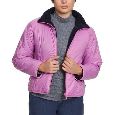 Bass Outdoor Women’s Reversible Fleece Zip Jacket Navy/Crocus XS NEW! - Image 1 of 4