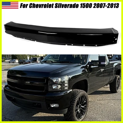 Gloss Black Front Bumper Face Bar For 2007-2013 Chevrolet Chevy Silverado 1500 Foto 1 de 4