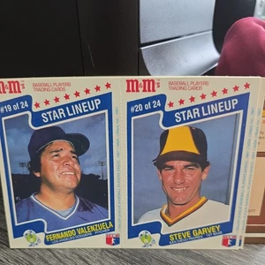 1987 M&M 2 Card Panel Fernando Valenzuela Steve Garvey Dodgers Padres - Picture 1 of 3