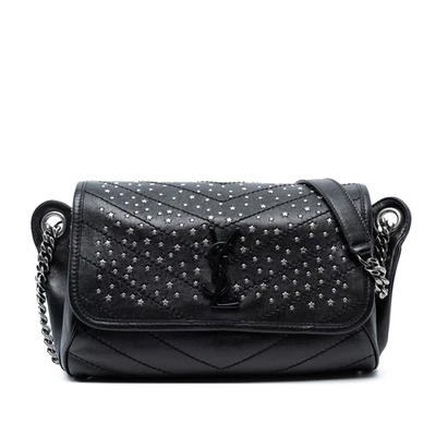 Bolso Corporal Niki Autenticado Saint Laurent Piel de becerro Tachonada Polvo de Estrellas Monograma Foto 1 de 4