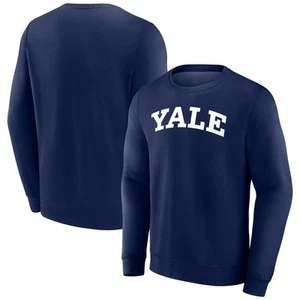 Men's Navy Yale Bulldogs Short Name Fleece Pullover Sweatshirt - Picture 1 of 3