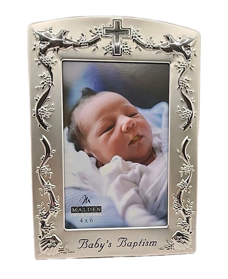 2 Malden Baby Baptism Two-tone 4 X 6 Inch Picture Frame Pew