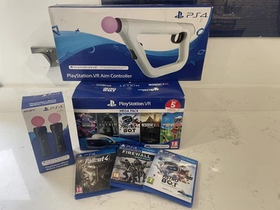 Sony Playstation VR Headset, Camera, Games & Controllers - Excellent Condition - Image 1 of 4
