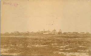 Stavely, Alberta, Kanada RPPC (1908) Stadtansicht - Bild 1 von 4