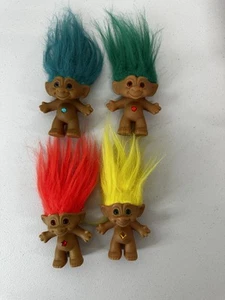 Vintage Troll Ace Novelty Treasure- 3" tall Set Of 4 see photos - Imagen 1 de 6