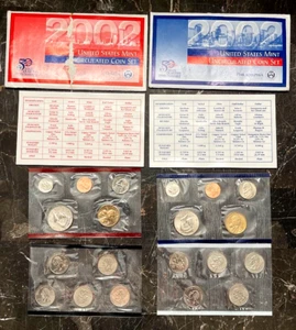 2002 Uncirculated P and D Coin Sets U.S Mint Government Packaging OGP COA - Picture 1 of 5