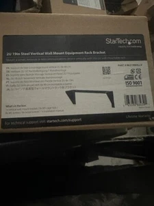 NEW StarTech RK219WALLV 2U 19in Steel Vertical Wall Mount Equipment Rack Bracket - Picture 1 of 1