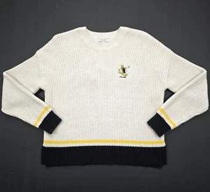 PITTSBURGH STEELERS WEAR by ERIN ANDREWS EMBROIDERED CROPPED SWEATER WOMENS S - Picture 1 of 15