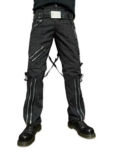 Tripp NYC Bondage Straps Zipper Gothic PunkK Emo Goth Jeans Pants AF674M - Picture 1 of 7