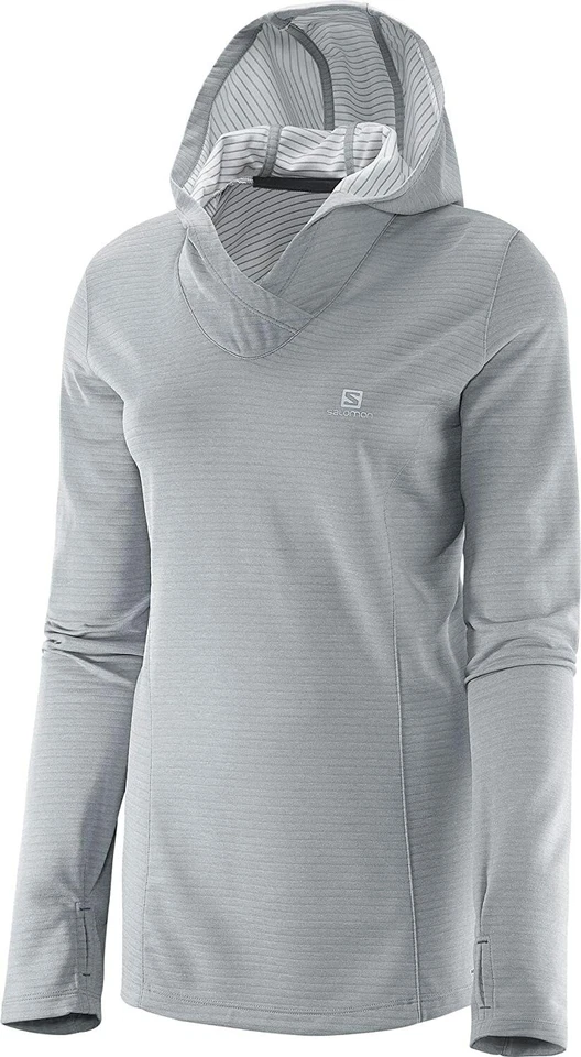 Mujer Salomon Elevate Manga Larga Entrenamiento Top Reflectante Sudadera con Capucha NUEVO Foto 1 de 1