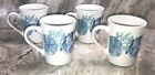 Royal Norfolk Coffee Tea Mugs 12oz White/Blue Starfish Reef Sand Dollars-Set of4