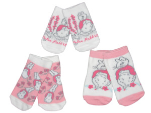Baby Girls Flopsy Bunny 3 Pairs of Socks 0-6 Months