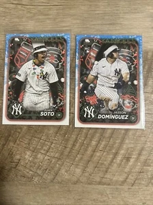 Juan Soto Jason Dominguez 2024 Topps Holiday SP Image Variation LOT NY YANKEES - Picture 1 of 14