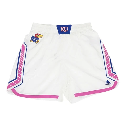 Kansas Jayhawks NCAA Adidas Women's White Uniform Shorts Cover