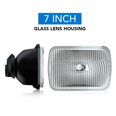 For 1978-1981 Pontiac LeMans 7" Square HEADLIGHT Sealed Beam Glass Housing H6054 - Image 1 of 4