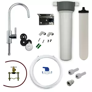 Sistema de filtro de agua de fluoruro/bacterias/cloro/metal pesado con opción a grifo - Imagen 1 de 22