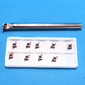 10mm Miniature Internal Grooving Holder With Carbide Grooving Inserts 1.5mm - Picture 1 of 11