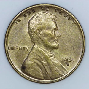 1931-D Lincoln Wheat Cent 1c Coin AU/BU e055 - Picture 1 of 2
