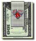 BOSTON RED SOX STAINLESS STEEL MONEY CLIP BASEBALL SPORTS MLB FREE SHIP NEW #A'