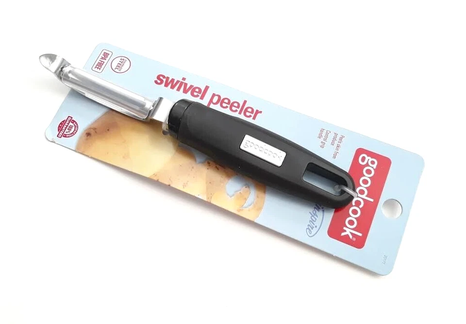 NOVO UTENSÍLIO DESCASCADOR GIRATÓRIO DE CENOURA GOODCOOK 8" CONTROLE DE ADERÊNCIA REMOVEDOR DE OLHOS DE BATATA - Imagem 1 de 1