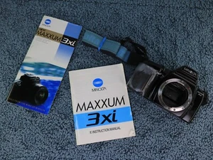 Minolta Maxxum 3Xi fotocamera reflex pellicola 35 mm solo corpo testata, discrete condizioni, vedi pi - Foto 1 di 24